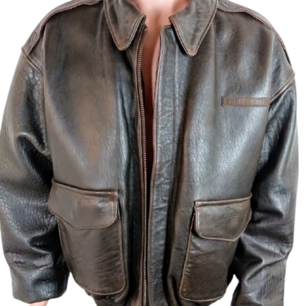 The Cockpit Type A-2 Hand Tanned Leather Men’s Bomber Jacket - Picture 12 of 15